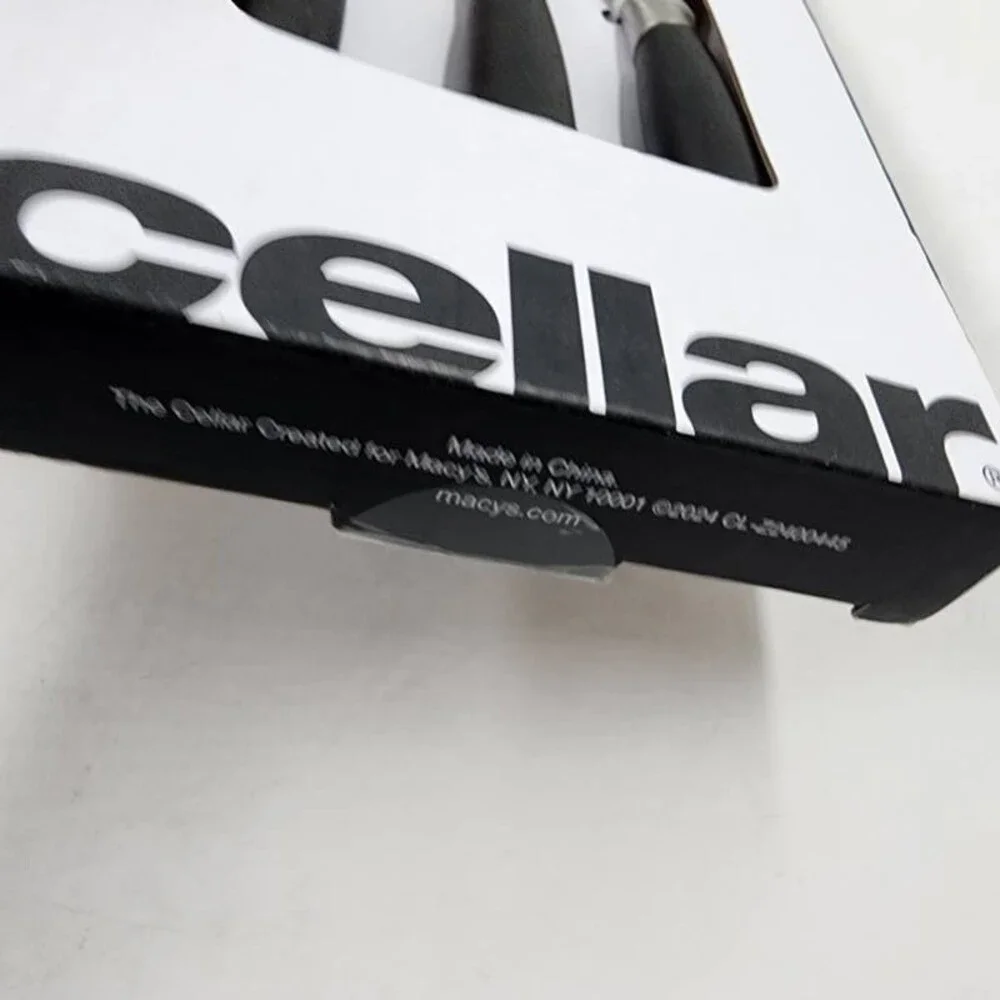 The Cellar Wood & Metal Cheese Serving Set Black/Silver - 3 Piece